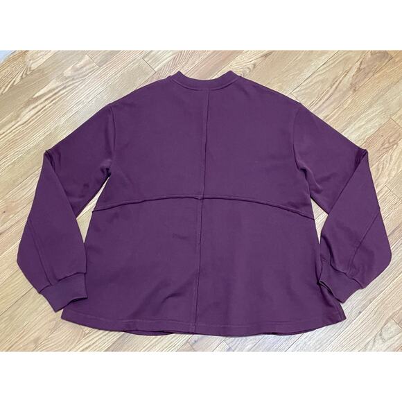 Sweaty Betty Revive Relaxed Oversize Fit Comfy Sweatshirt Purple Maroon Size 8 - Picture 7 of 7